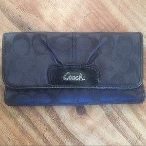 Black Coach Wallet with Check Book